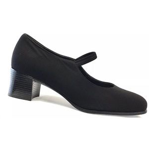 Munro Mary Jane Low Block Heel Shoes Elastic Strap